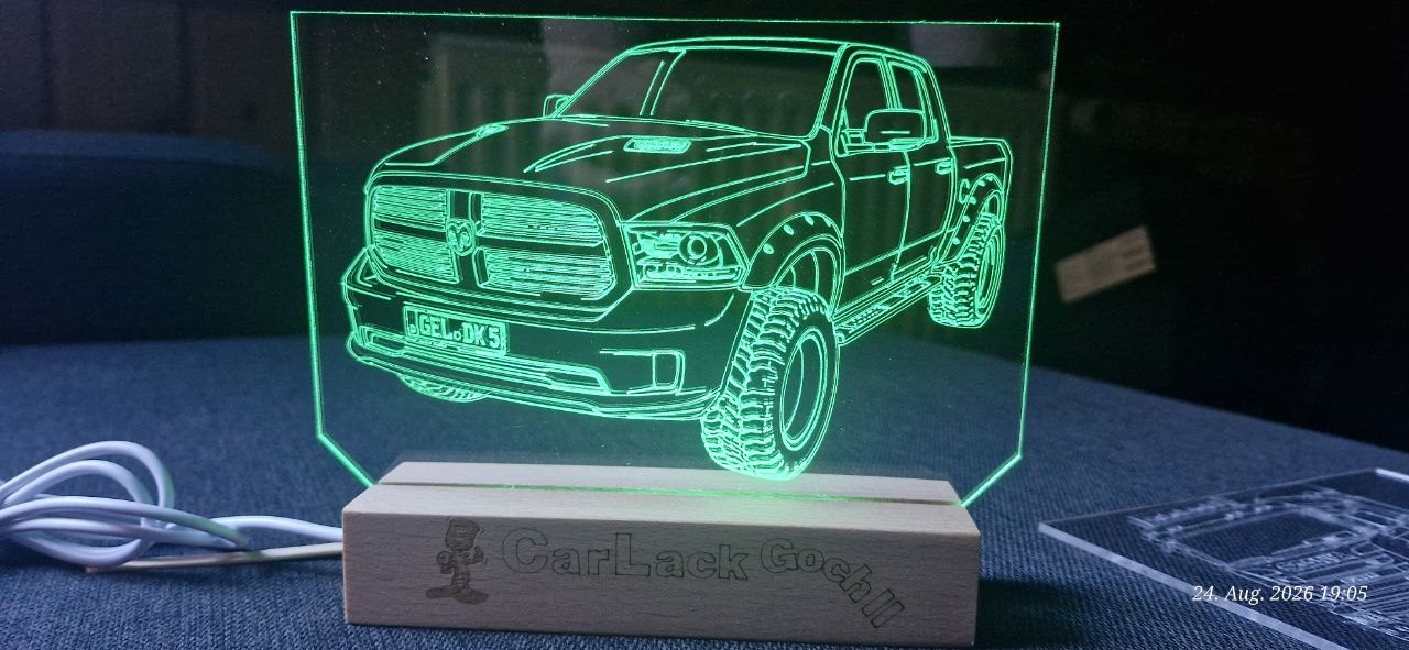 Fotogravur LKW auf Acrylglas – Beispiel 1